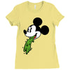 mickey puke Ladies Fitted T-Shirt