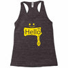 hello world Racerback Tank
