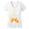 cattfeine mug Women's V-Neck T-Shirt