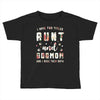 i have two titles aunt and dogmom and i rock them both with roses Toddler T-shirt