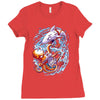 octopus vs shark Ladies Fitted T-Shirt