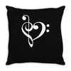 music heart rock baseball Throw Pillow