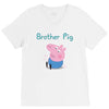 peppa pig brother pig V-Neck Tee