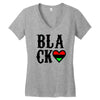 black love Women's V-Neck T-Shirt