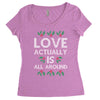 Love Actually Is All Around Ugly Christmas for dark Women's Triblend Scoop T-shirt