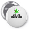 its 420 somewhere Pin-back button