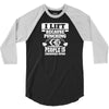 I Lift Because Punching People Is Frowned Upon 3/4 Sleeve Shirt