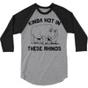 kinda hot in these rhinos 3/4 Sleeve Shirt