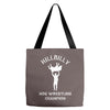 hillbilly hog wrestling champ Tote Bags