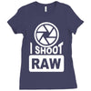 i shoot raw photography camera photograph Ladies Fitted T-Shirt