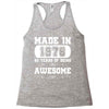 made in 1978 40 years of being awesome Racerback Tank