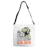 This Girl Loves Her Golden Adjustable Strap Totes