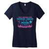 I Love Someone with Thyroid Cancer to The Moon and Back to Infinity Women's V-Neck T-Shirt