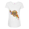women's sugar skull purple Maternity Scoop Neck T-shirt