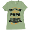 Super Cool Papa Of A Freaking Awesome Granddaughter Ladies Fitted T-Shirt