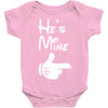 he's mine she's mine Baby Onesie