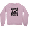 weekend rugby forecast beer pub drink Crewneck Sweatshirt