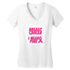 I Wear Pink For My Wife Women's V-Neck T-Shirt