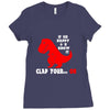 funny dino Ladies Fitted T-Shirt