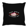 December  Peeking Out Asian Baby Girl Throw Pillow
