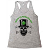 happy saint patrick day skull Racerback Tank