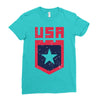 land of the free Ladies Fitted T-Shirt