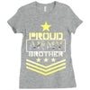 military, proud us army brother veteran u Ladies Fitted T-Shirt