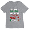 i just want to bake stuff and watch christmas movies all day V-Neck Tee