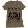 Born In August Ladies Fitted T-Shirt