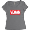 marvel logo parody vegan Women's Triblend Scoop T-shirt