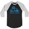 dj club,dance,rave,music,house,cool,funny,retro 3/4 Sleeve Shirt