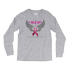 my hero is now my angel breast cancer awareness Long Sleeve Shirts