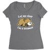 dreamer bear Women's Triblend Scoop T-shirt