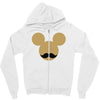 mickey mouse moustache Zipper Hoodie