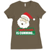 santas cumming Ladies Fitted T-Shirt
