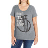 bike 'til you barf Ladies Curvy T-Shirt