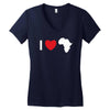 i love africa Women's V-Neck T-Shirt