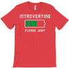 low battery introvert pun humor T-Shirt