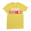 greet me Ladies Fitted T-Shirt