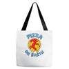 pizza on earth Tote Bags