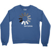 buffering  funny retro loading computer console fashion party Crewneck Sweatshirt