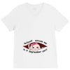 September Peeking Out Asian Baby Girl V-Neck Tee