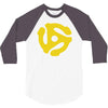 45 rpm vinyl record t shirt dj music records mens ladies tee funny 3/4 Sleeve Shirt