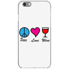 peace love wine iPhone 6/6s Case