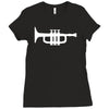 trumpet funny jazz music new Ladies Fitted T-Shirt
