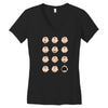 charlie moticons Women's V-Neck T-Shirt