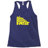 going downhill fast cycling Racerback Tank