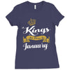 kings are born in january Ladies Fitted T-Shirt