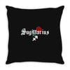 sagittarius zodiac rose Throw Pillow