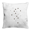 DOWN UP / scandi white / warm grey / flax / lavender Throw Pillow